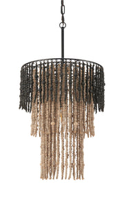 Bizu Ceiling Lamp Black & Beige by Zuo – Medium, Metal, Black & Beige, Model 56175