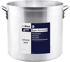 Winco USA Super Aluminum Stock Pot, Heavy Weight, 40 Quart, Aluminum