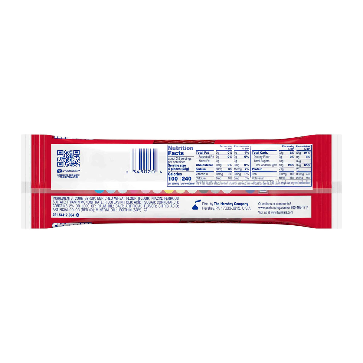 Strawberry (2.5oz) by Twizzlers – Pack of 18, Model 3400054412