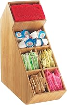 Cal-Mil 2052-60 Stir Stick and Condiment Organizer, 14.25" Height, 5.5" Width, 13.25" Length, Bamboo