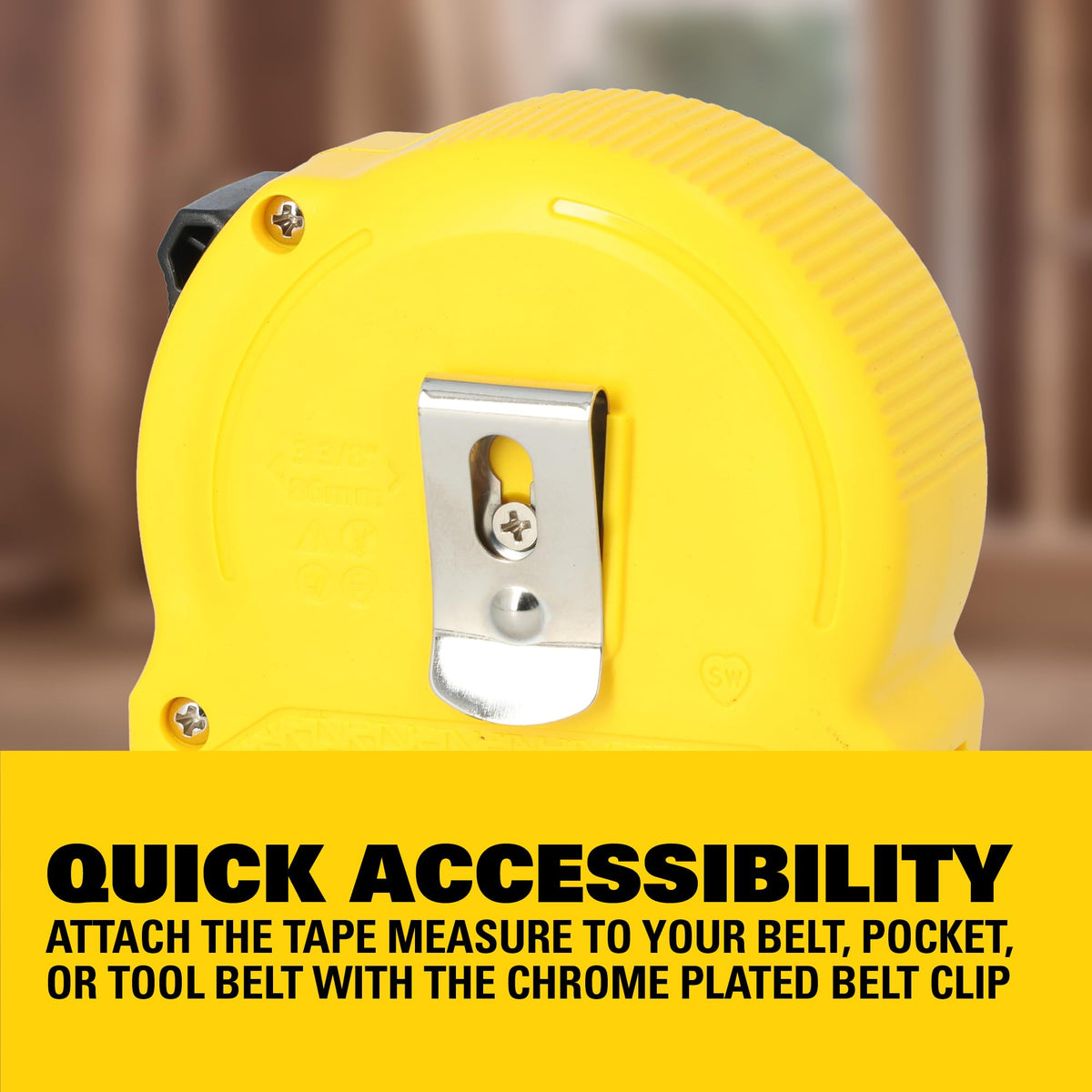 STANLEY 9.1 m / Black, Yellow / Industrial Tape Measures