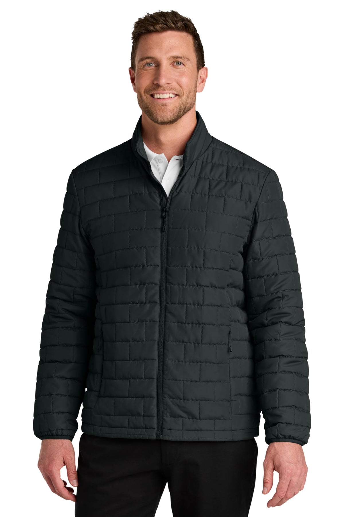 Brick Jacket by Port Authority – 3X-Large, Polyester, Deep Black, Model J854