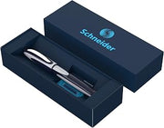 Schneider Ray Rollerball Pen Gift Set in Cardboard Case Including Standard Ink Cartridges Suitable for Right and Left Handed Users, Deep Blue/Light Grey