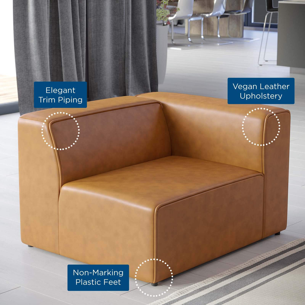 Modway Tan / Right-Arm Chair / 1 Sofas & Couches