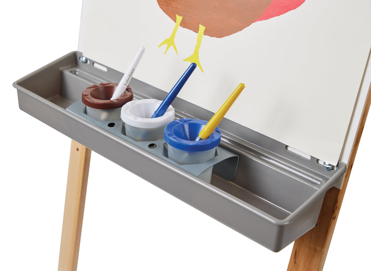 Primary Adjustable Easel by Jonti-Craft – 46" H x 24" W x 25" D, Wood, Beige, Model 2181JC