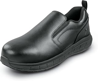 SR Max Men's Kinston MaxTrax Steel Toe SRO Slip-On Oxford | safety toe, electrical hazard, slip resistant, oil resistant