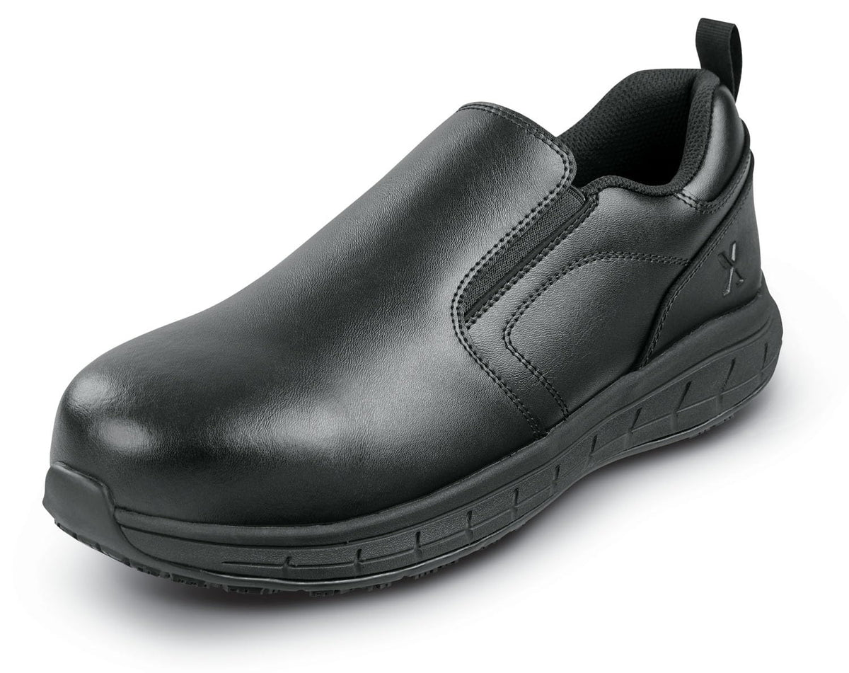 Men's Black Kinston MaxTrax Steel Toe SRO Slip-On Oxford (10.5 M) by SR Max – 10.5, Black, Model SRM4100