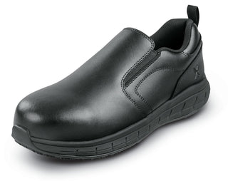 Men's Black Kinston MaxTrax Steel Toe SRO Slip-On Oxford (10.5 M) by SR Max – 10.5, Black, Model SRM4100
