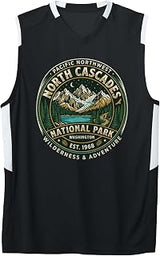 North Cascades National Park Washington Retro Badge Design Adult & Youth Basketball Jersey