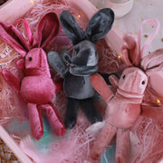 Ball Garland Glass Plush Rabbit Gift Rabbit Doll Decoration Pendant Easter Decoration Hangs Mini Valentine Gnomes (Dark Gray by Cakina – Glass