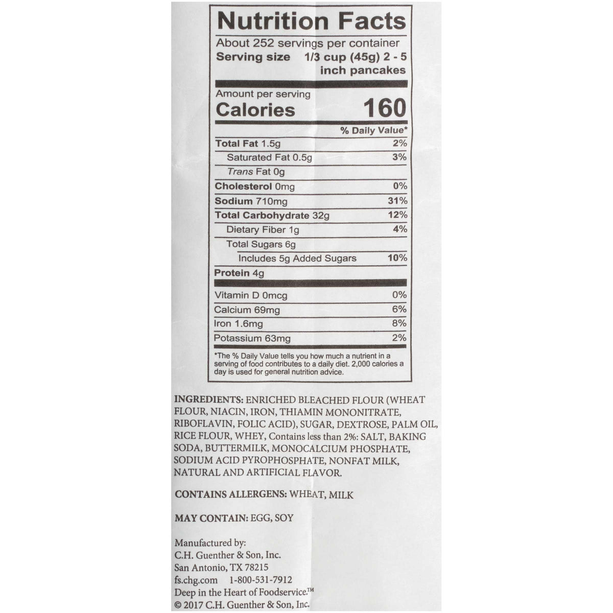 Pioneer Western Style Pancake and Waffle Mix by CH Guenther – 25 Pound, Pack of 2