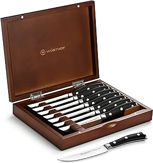 Wusthof Classic Ikon 8-piece Steak Knife Set with Wood Case