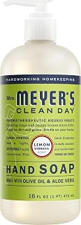 Mrs. MEYER'S CLEAN DAY Hand Soap, Lemon Verbena Scent, 16 Fl Oz Bottle