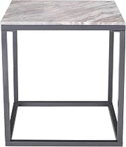 Jofran Wynn Modern Luxe Solid Marble Square End Table in Grey