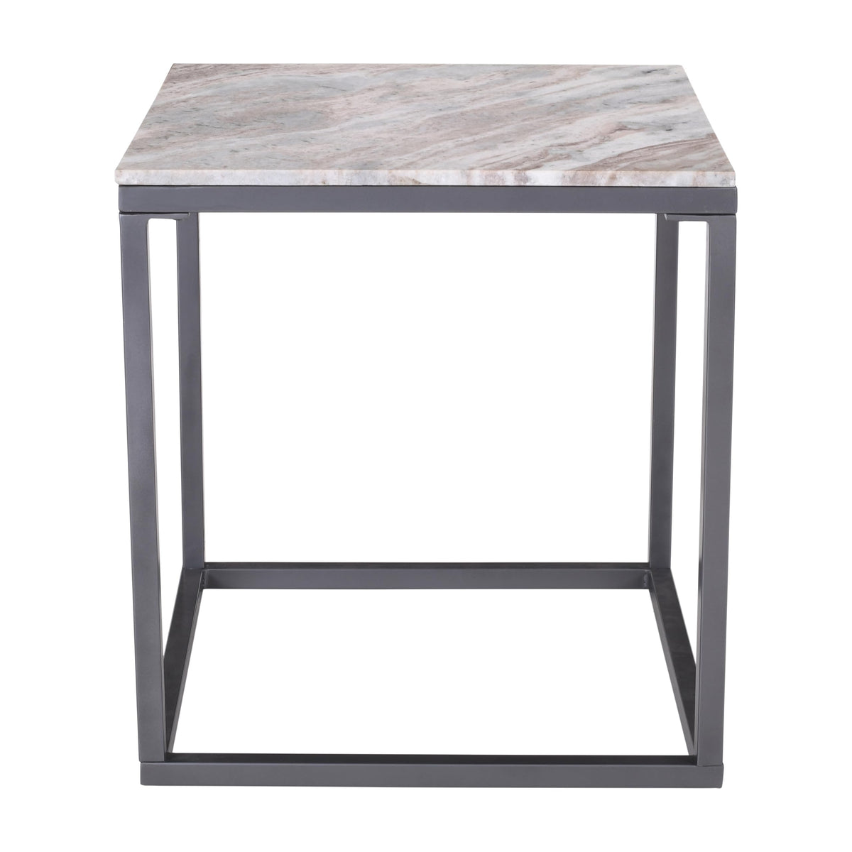 Jofran Wynn Modern Luxe Solid Marble Square End Table in Grey by Jofran Inc. – Marble, Grey Marble, Model 2568-3