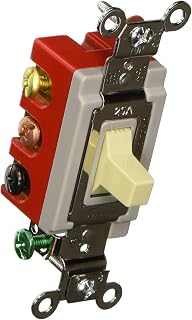 Hubbell HBL1386I Toggle, Double Pole Double Throw, Center Off, 20 amp, 120/277V, Ivory