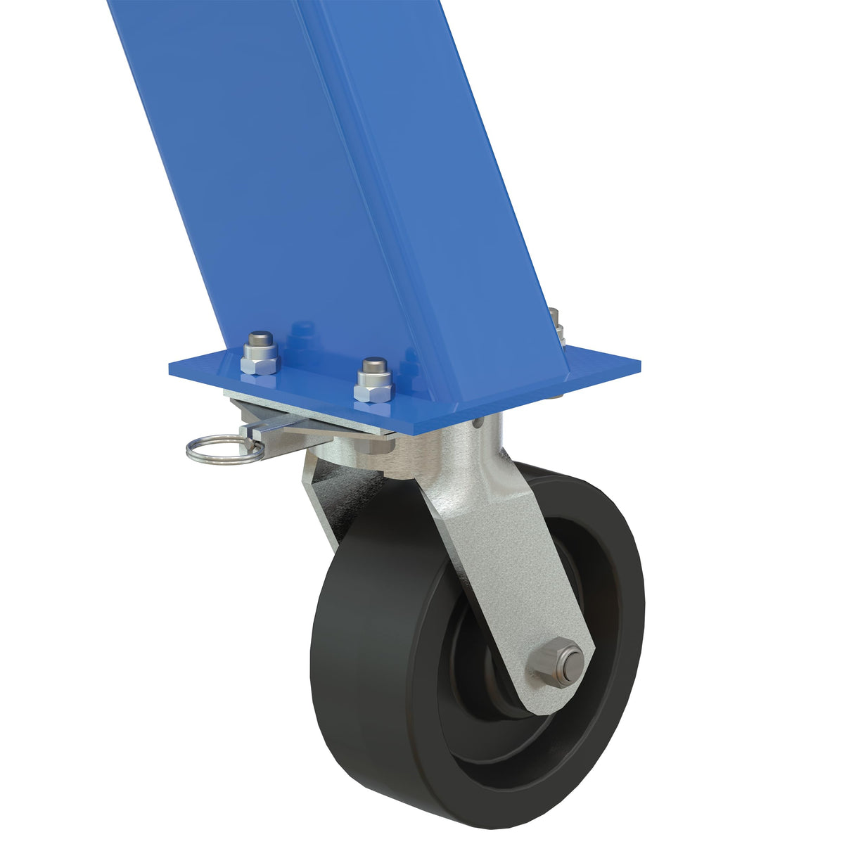 Steel Fixed Gantry Crane with Phenolic Casters 15 Ft. 4000 Lb. Capacity Blue by Vestil – 299"L x 72"W x 22"H, Alloy Steel, Multicolor, Model FHS-4-15