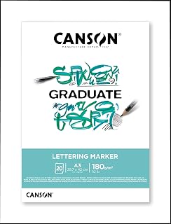 Canson Lettering Marker Pad Gluing A3 20 Sheets Satin 180g