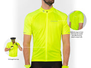 Men's Xtract Road Cycling Jersey by Endura – X-Large, Jersey, Hi-viz Yellow, Model E3202YV/6