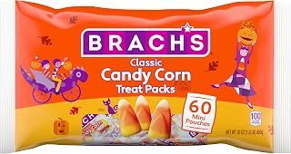 Brach's Classic Candy Corn Trick or Treat Packs, 60 Mini Pouches, Pack of 6