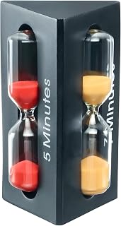 Westmark Sand Timer – Versatile Timer for Kitchen, Games & Everyday use, Running time Approx. 3, 5 and 7 Minutes – Robust Resin & Glass