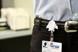 Retract-A-Badge 5-Pack Airplane Badge Holder by KEY-BAK – 1.25 inches, Polycarbonate (PC), White, Model 0308-748