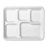 Responsible Products 5-C Food Trays (500 Count) / Classic White / Casual Plates