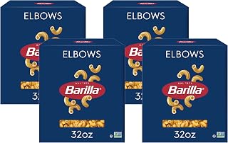 Barilla Elbows Pasta, 32 oz. Box - Non-GMO Pasta Made with Durum Wheat Semolina - Kosher Certified Pasta (Pack of 4)