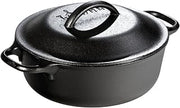 Lodge Cast Iron Dutch Oven with Loop Handle, Oven-Safe, 2 Quart | PFAS-Free & Non-Toxic Oven-Safe Cast Iron Dutch Oven with Loop Handle, Even Heat Retention Every Day