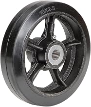 10" x 2-1/2" Mold-On Rubber Wheel, 1" Axle, 1/Pk