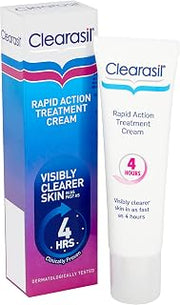Clearasil Ultra Rapid Action Gel - Salicylic Acid Skin Moisturizer for Adults, Exfoliating & Smoothing, 25ml