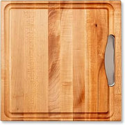John Boos Reversible Wood Cutting Board with Juice Groove & Tray, 18" x 18"