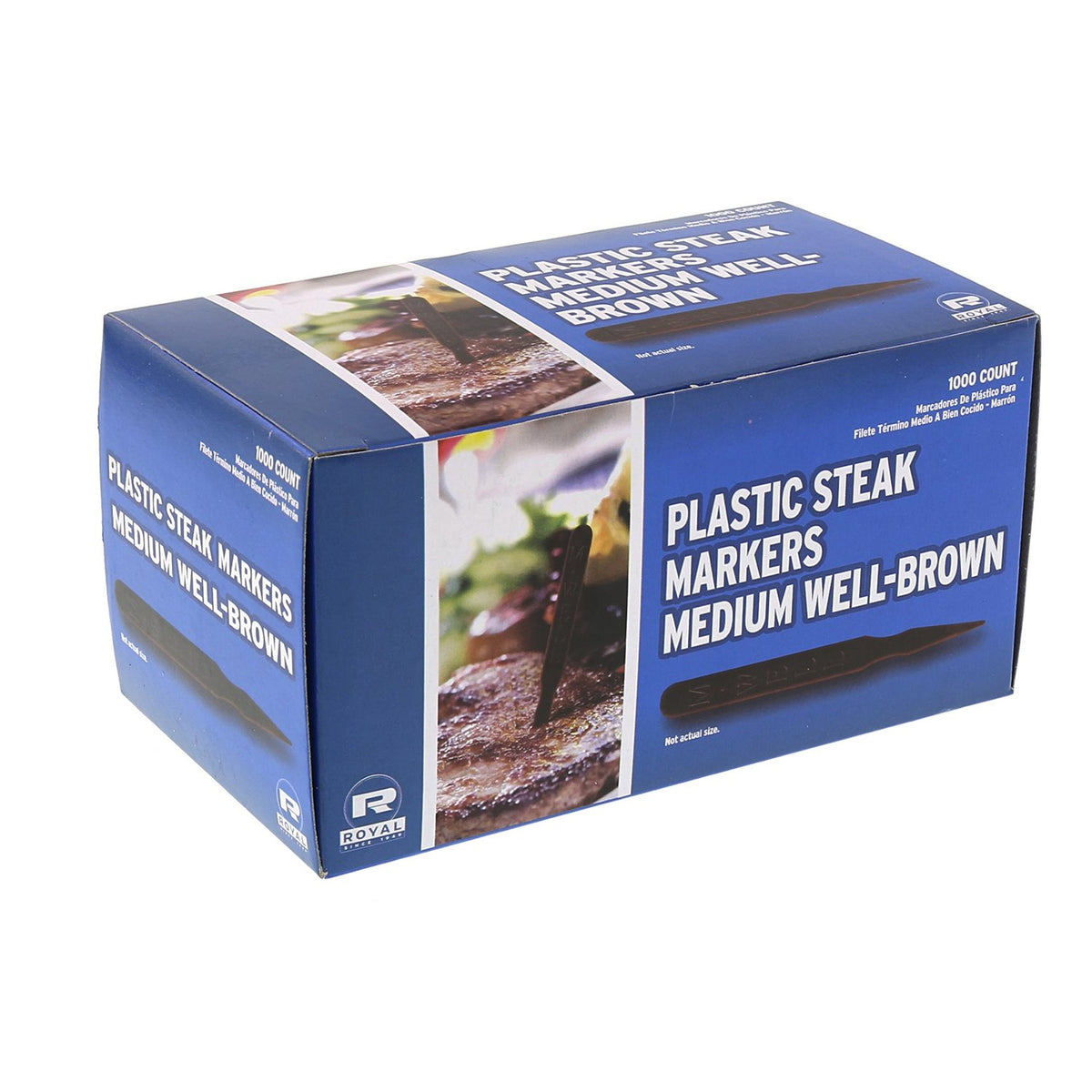Medium Well Steak Marker-Brown by Royal – Medium, Polystyrene, Brown, Pack of 1000, Model RP145D-IN