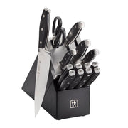 Forged Premio 15-pc Self-Sharpening Knife Block Set by HENCKELS – 15-pc, ZWILLING Stainless Steel, Black, Pack of 16, Model 1036977
