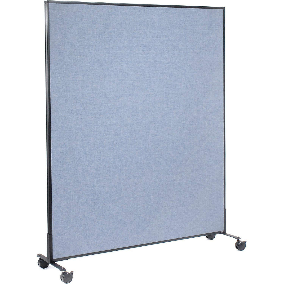 60-1/4"W x 99" H Mobile Office Partition Panel by Global Industrial – Alloy Steel, Blue, Model 695790MBL