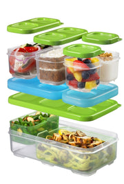 LunchBlox Entrée Kit by Rubbermaid – Kit, 4.1 cups, Plastic, Green, Pack of 12