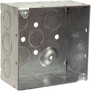 Hubbell Raco Hubbell-Raco 8232 2-1/8-Inch Deep, 1/2-Inch and 3/4-Inch Side Knockouts, Welded (Pack of Two - 4-Inch Square Box)