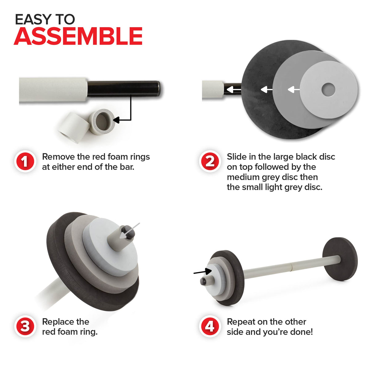 Modern Innovations Barbell / Black/Grey / 29 inches x 7 inches Categories
