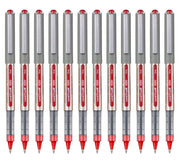 Liquid Ink Rollerball Eye Fine UB-157E Red 0.7mm Box 12 pcs by Uni-Ball – 1 Count (Pack of 12), Plastic Stainless Steel Tungsten Carbide Metal, grey, Model 315176000