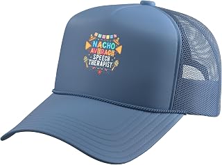 Nacho Average Speech Therapist Funny Fiesta Trucker Hat with Adjustable Mesh Back