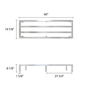 Aluminum dunnage rack by Thunder Group – 20" X 60" X 8", 1800 lbs Capacity, Aluminum, Silver, Model ALDN2060E