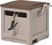 Suncast 225 ft. Smart Trak Hose Hideaway with Crank Handle for Easy Winding, Weather-Resistant, 26" W x 21" D x 21.5" H, Beige