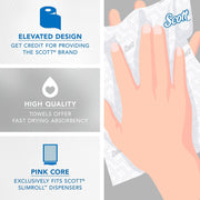 Scott Professional Pink Core / 580 Feet (Pack of 6) / White Paper Towels