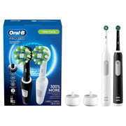 Pro 1000 CrossAction Electric Toothbrush by Oral-B – 2 Count (Pack of 1), Black & White, Model D16.523.1UH