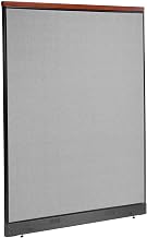 Global Industrial 60-1/4"W x 77-1/2"H Deluxe Non-Electric Office Partition Panel with Raceway, Gray