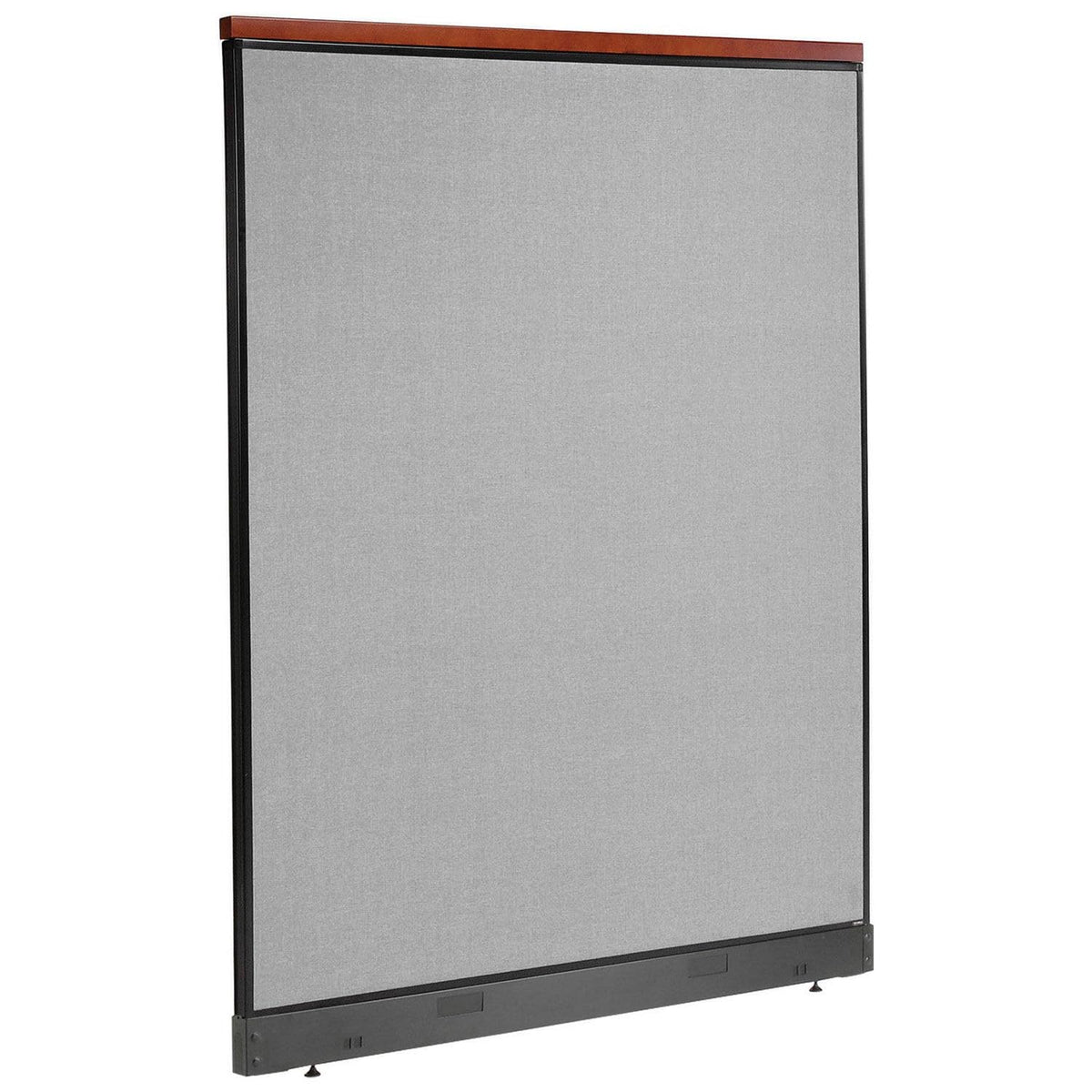 60-1/4"W x 77-1/2"H Deluxe Non-Electric Office Partition Panel with Raceway by Global Industrial – Alloy Steel, Grey, Model 277566NGY