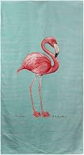 Interiors Pink Flamingo on Aqua Beach Towel