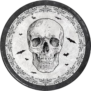 Creative Converting Halloween Skull Paper Plates, 8 ct