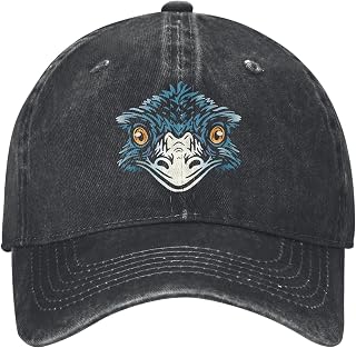 Dad Hat,Big Daddy Emu,Classic Distressed Denim Hat Adjustable Casual Cap