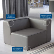 Modway Grey / Right-Arm Chair / 1 Sofas & Couches